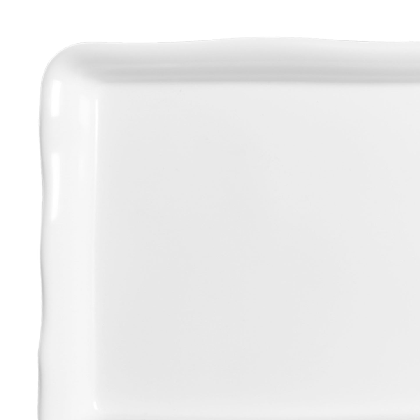 Melamine Rectangular Organic Tray - White