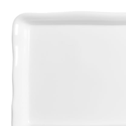Melamine Rectangular Organic Tray - White