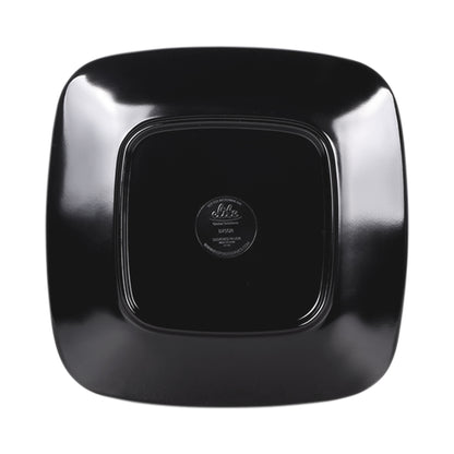 Melamine Rounded Edge Square Plate - Black