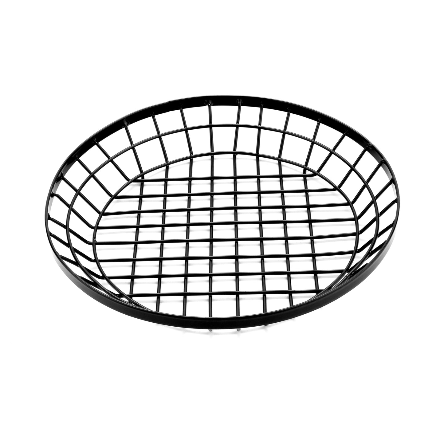 10.5" Dia., Round Metal Gray Wire Food Serving Basket