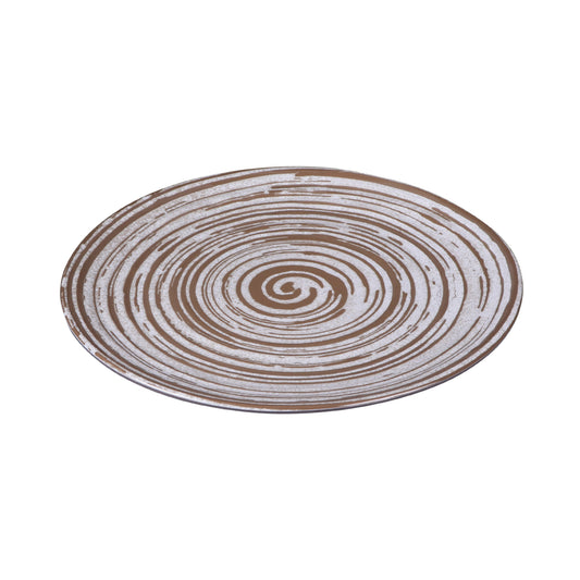 Melamine Round Plate - Stardust White