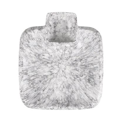 Melamine Round Chip & Dip Plate - Black Marble