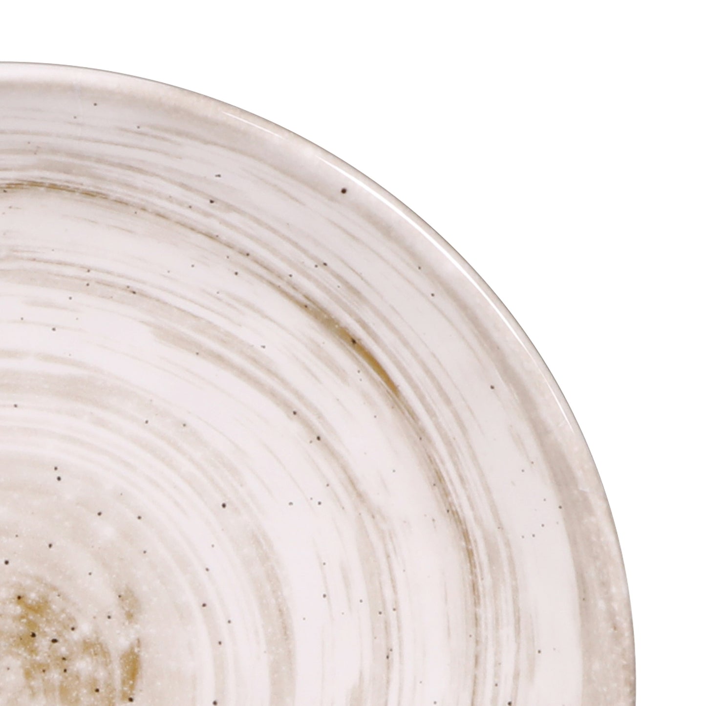 Melamine Round Plate - Taupe Design