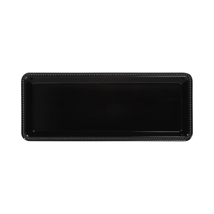 Melamine Rectangular Beaded Edge Tray - Black
