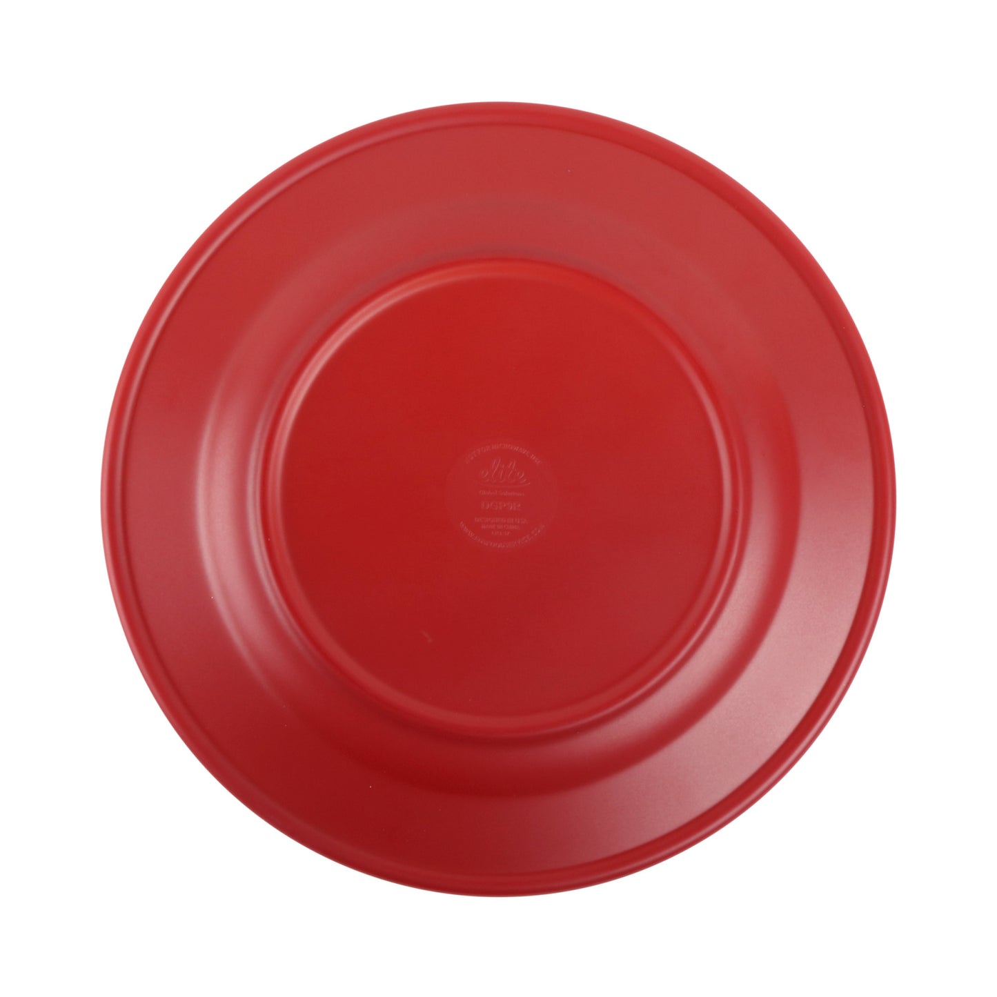 Melamine Round Plate - Red Glaze