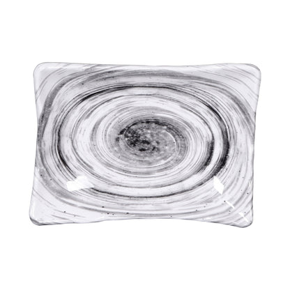 Melamine Rectangular Plate - Black Design