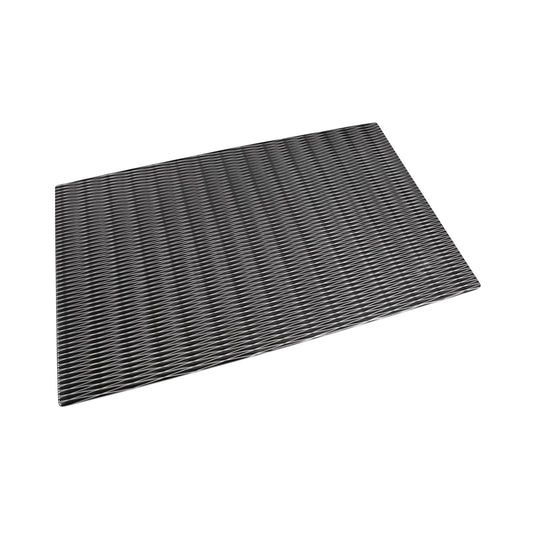 Melamine Rectangular Plate - White w/ Black Decal