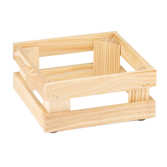 9" x 9", 4.1" tall, Untreated Wooden Base Frame / Riser for Cold Food Display. FRILICH 5ST056 RAISER (Fits RB562 Cooling Set and 3PO030, 3PO032 Plates)