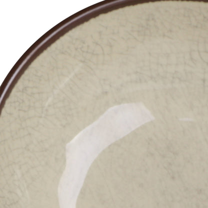 Melamine Round Crackle Bowl - Vanilla