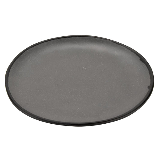 10.5" Speckled Gray, Melamine, Round Coupe Dinner Plate, G.E.T. Pottery Market Matte (12 Pack)