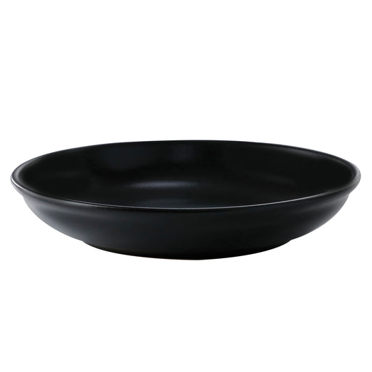 52.4 oz. Black Reactive Glaze Porcelain Coupe Bowl, 10"Dia., Corona Cosmos Pluto (Stocked) (12 Pack)