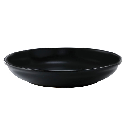 52.4 oz. Black Reactive Glaze Porcelain Coupe Bowl, 10"Dia., Corona Cosmos Pluto (12 Pack)