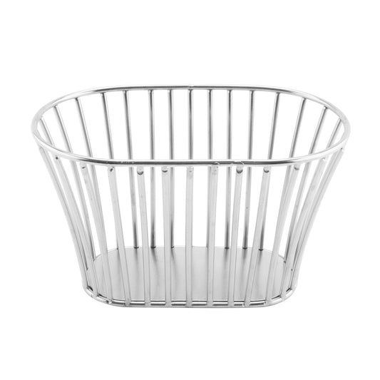 Stainless Steel Stackable Tuscan-Style Oblong Wire Basket