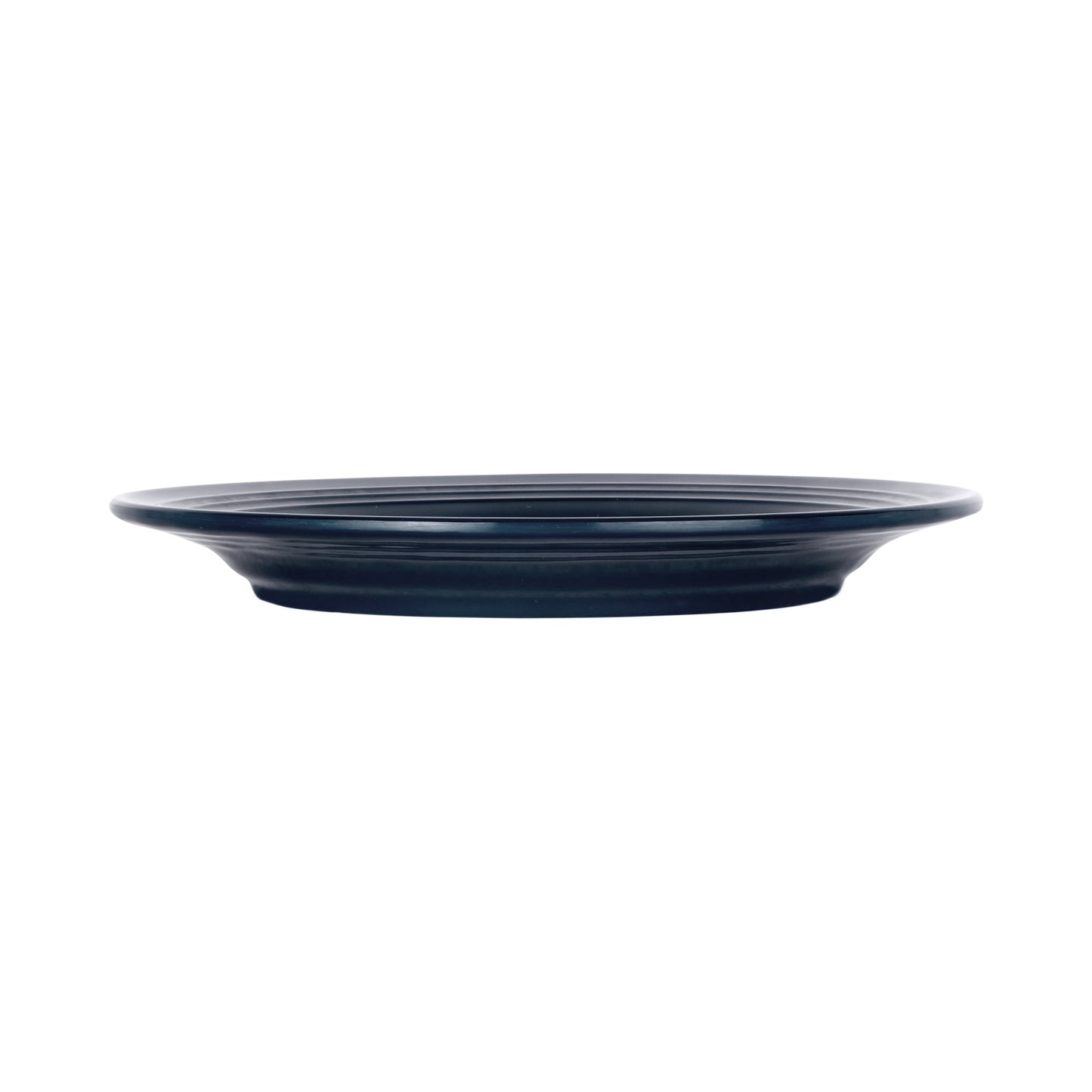Melamine Round Two-Tone Plate - Abyss Gloss Inside/Lapis Matte Outside