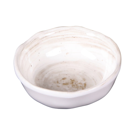 Melamine Round Bowl - Taupe Design