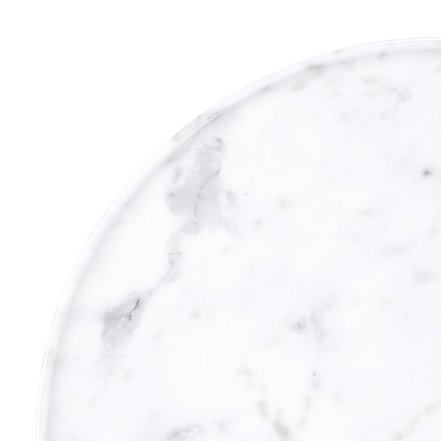 Melamine Round Plate Stand - Carrara Marble