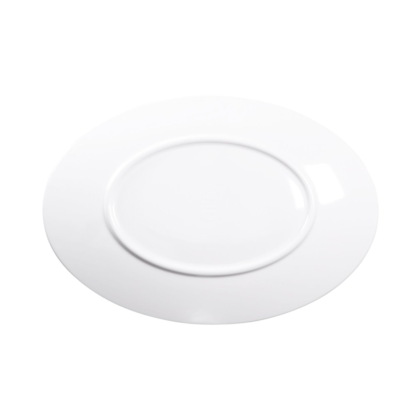 Melamine Oval Crackle Plate - White