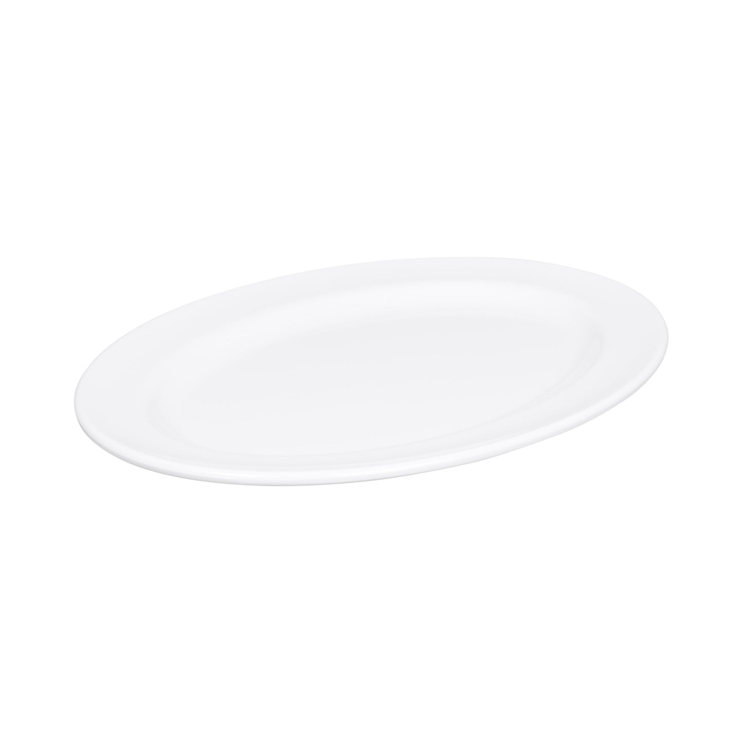 Melamine Oval Rim Platter - White