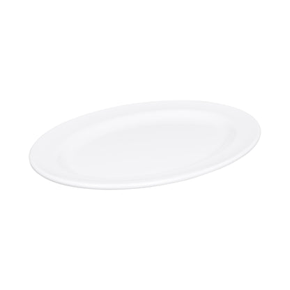 Melamine Oval Rim Platter - White