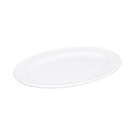 Melamine Oval Rim Platter - White