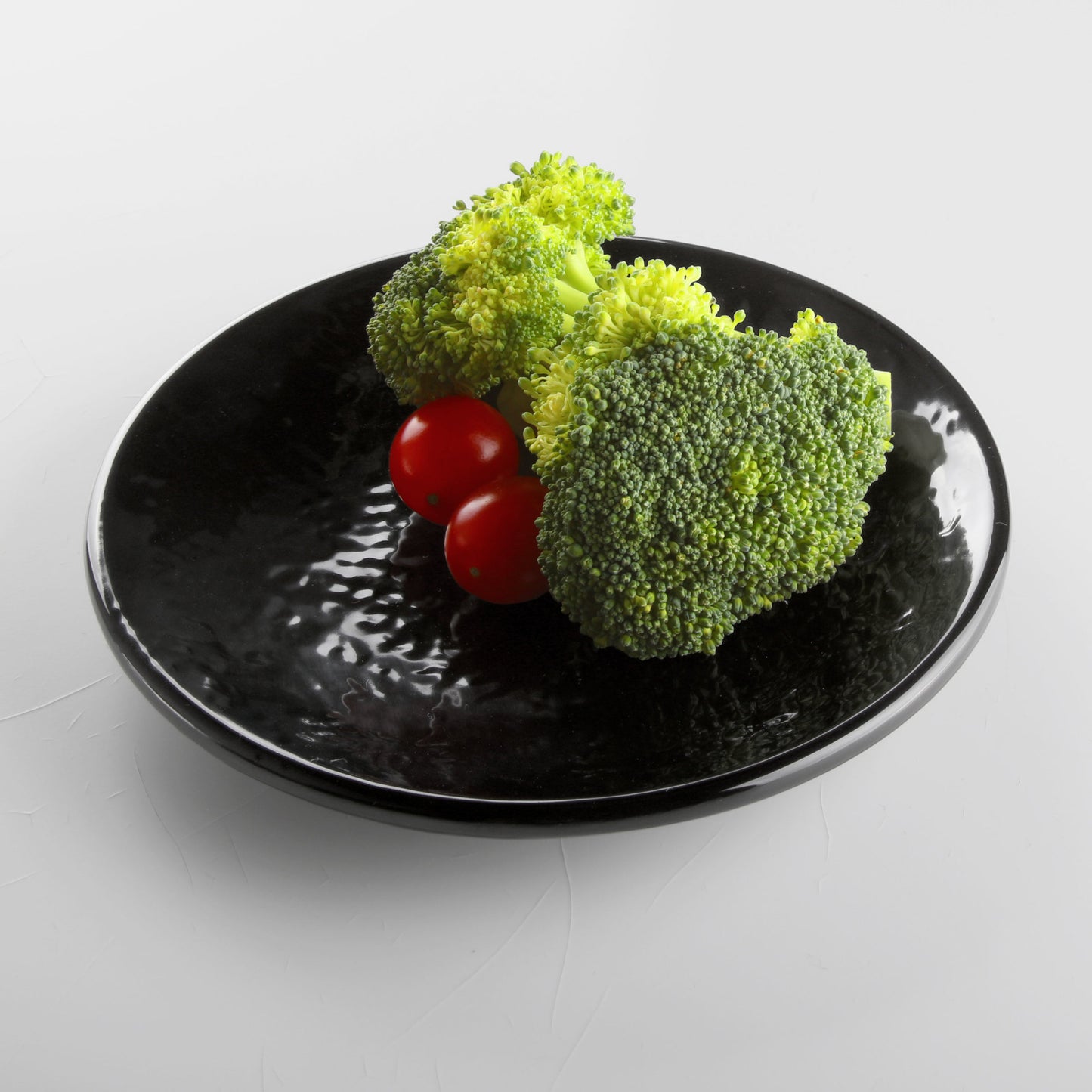 Melamine Round Pebble Plate - Black