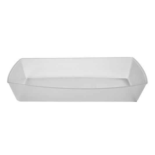 10" L x 5.5" W x 1.75" H, Polypropylene, Clear, Reusable Rectangular Food Tray, G.E.T. Eco-Takeout's (12 Pack)