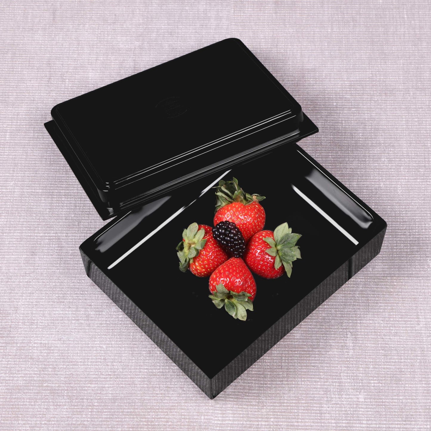 Melamine Rectangular Reversible Bin Lid - Black