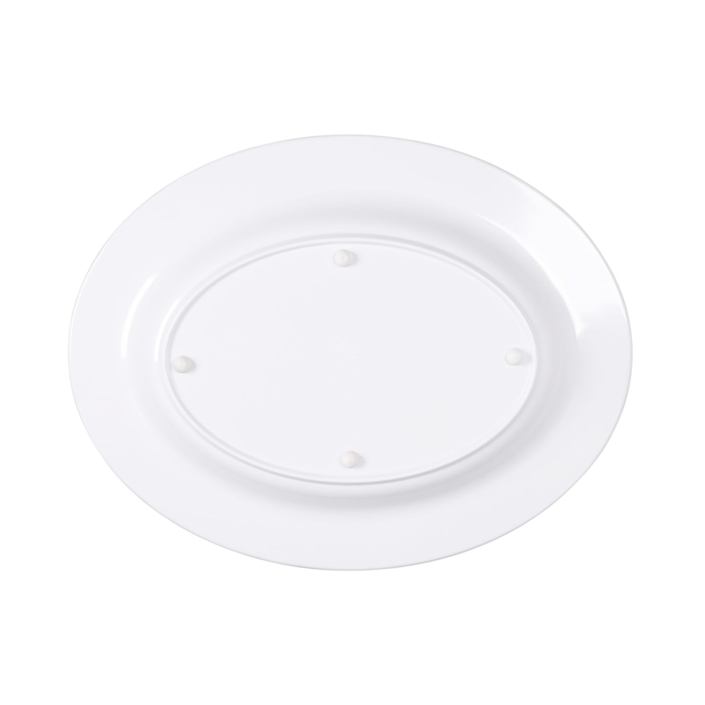 Melamine Wide Rim Oval Platter - White