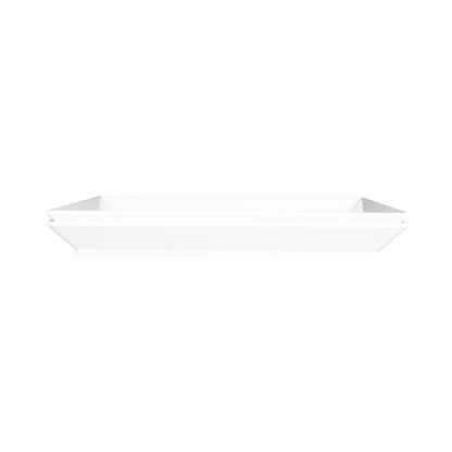 Melamine Rectangular Serving Platter w/ Bump - White