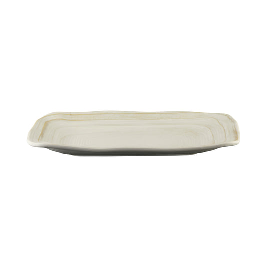 Melamine Irregular Rectangular Plate - Off White Design
