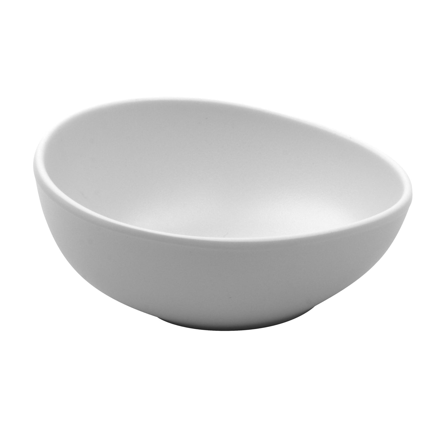 8 oz. White, Melamine, Small Side Dish/Soup Bowl, (11 oz. rim-full), 1.8" H, (2.1" Max H), 5.1" L x 4.4" W, G.E.T. Riverstone (12 Pack)