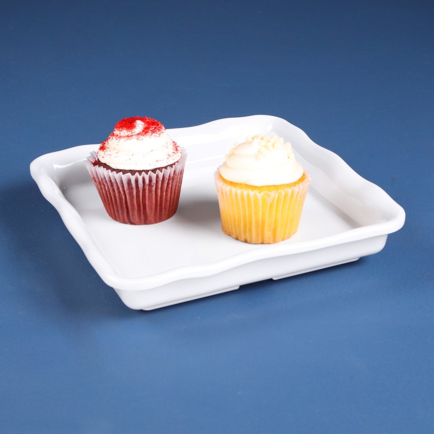 Melamine Square Organic Tray - White