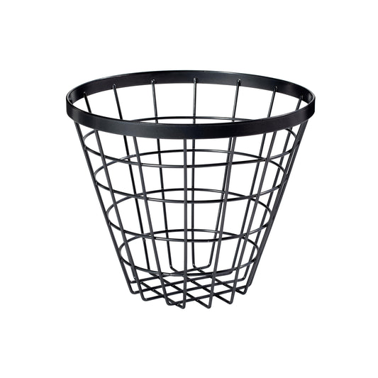 8" Dia., Round Metal Gray Wire Food Serving Basket