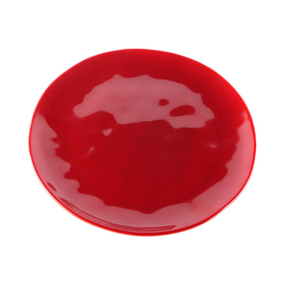 Melamine Round Plate - Red Glaze