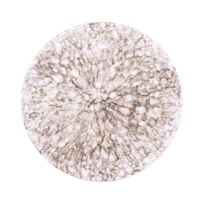 Melamine Round Plate - Brown Marble