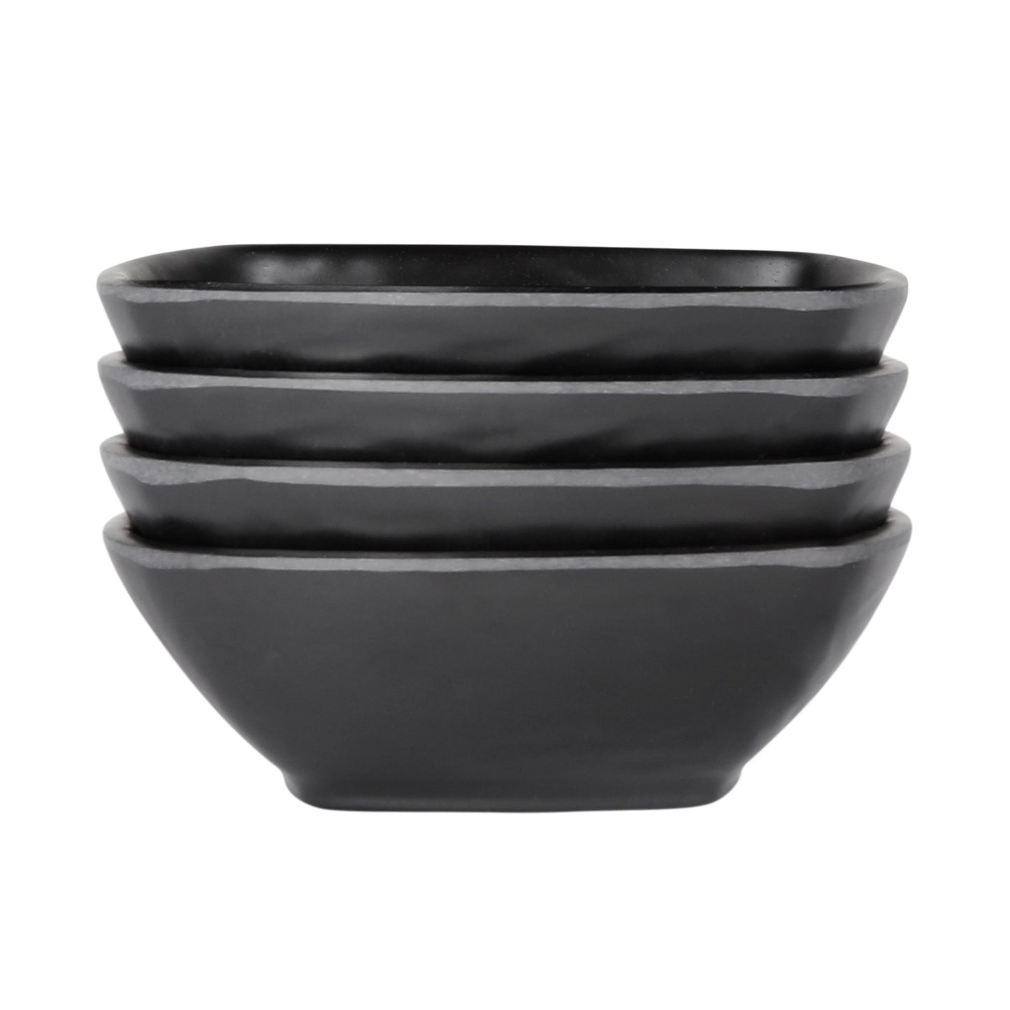 Melamine Square Bowl - Black