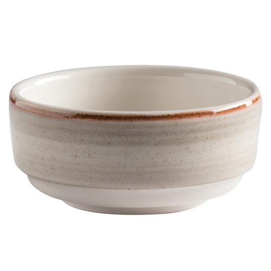 3.8 oz. Grey Porcelain Bowl, 4" Dia., Corona Artisan Grey (Stocked) (12 Pack)