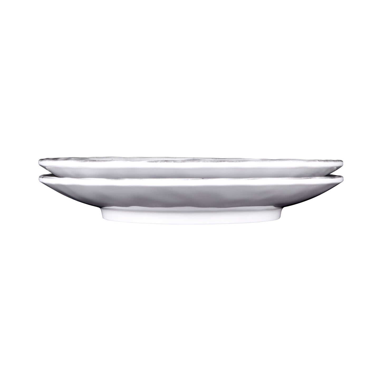 Melamine Round Plate - Black Design
