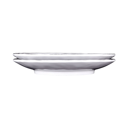 Melamine Round Plate - Black Design