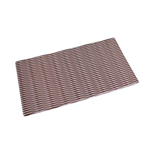 Melamine Rectangular Plate - White w/ Chocolate Decal