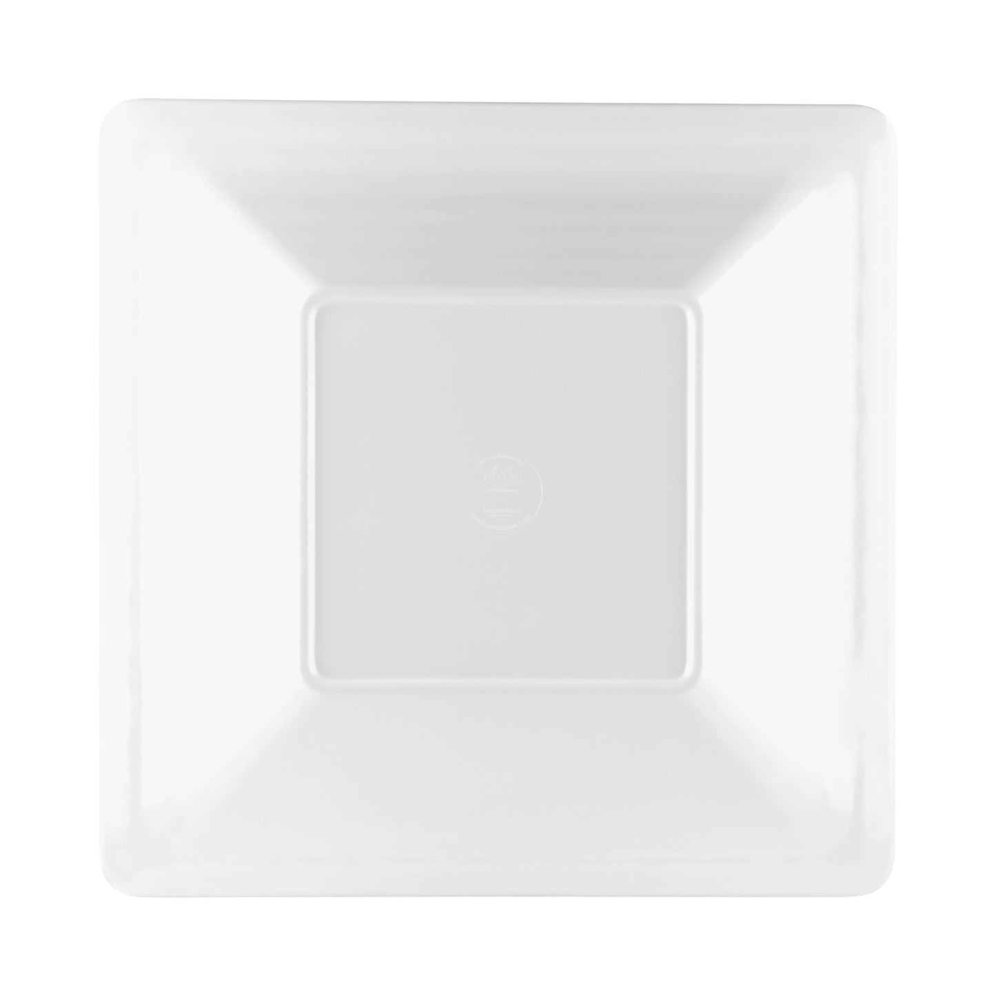 Melamine Square Pebble Bowl - White