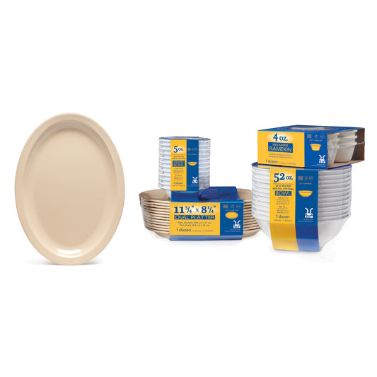 13.25" x 9.75" Oval Platter. Special Packaging (12 Pack)