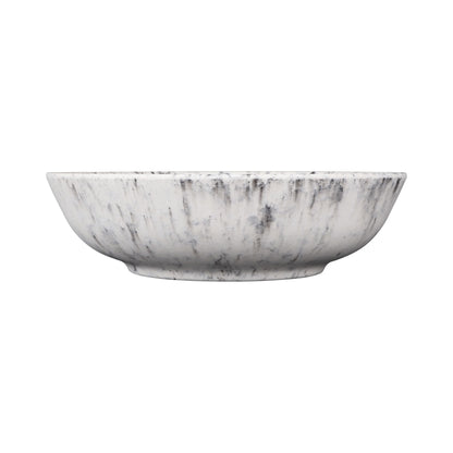 Melamine Round Bowl - Black Marble