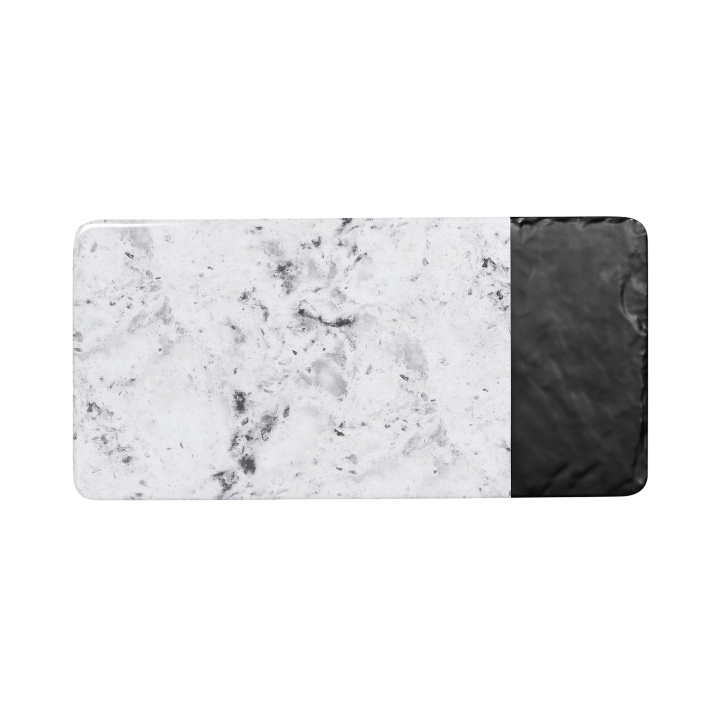 Melamine Rectangular Serving Tray - Black, Horizon Marble