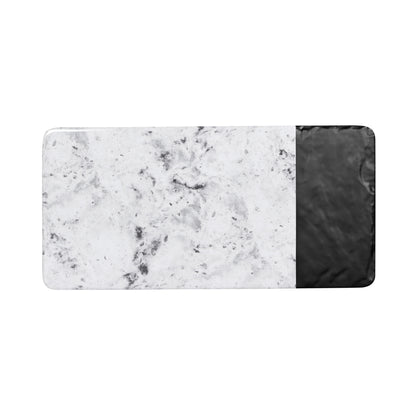 Melamine Rectangular Serving Tray - Black, Horizon Marble