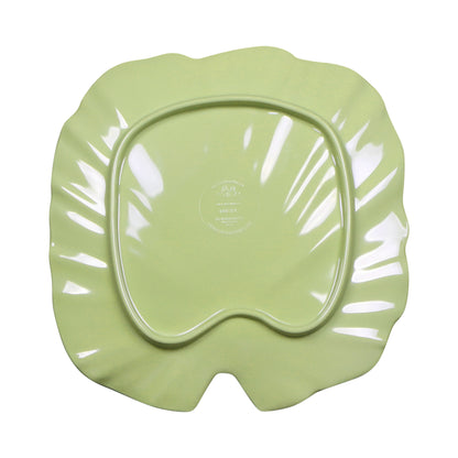 Melamine Small Palm Leaf Plate - Design Green