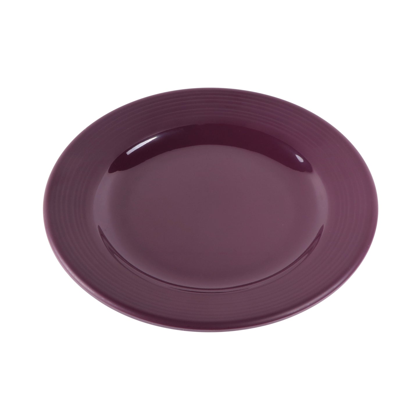 Melamine Round Plate - Purple Glaze