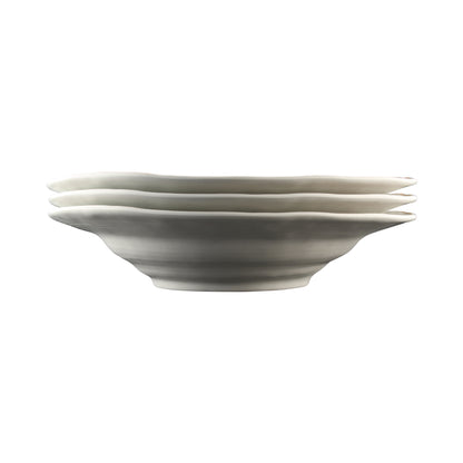 Melamine Irregular Round Serving Bowl - Off White Design