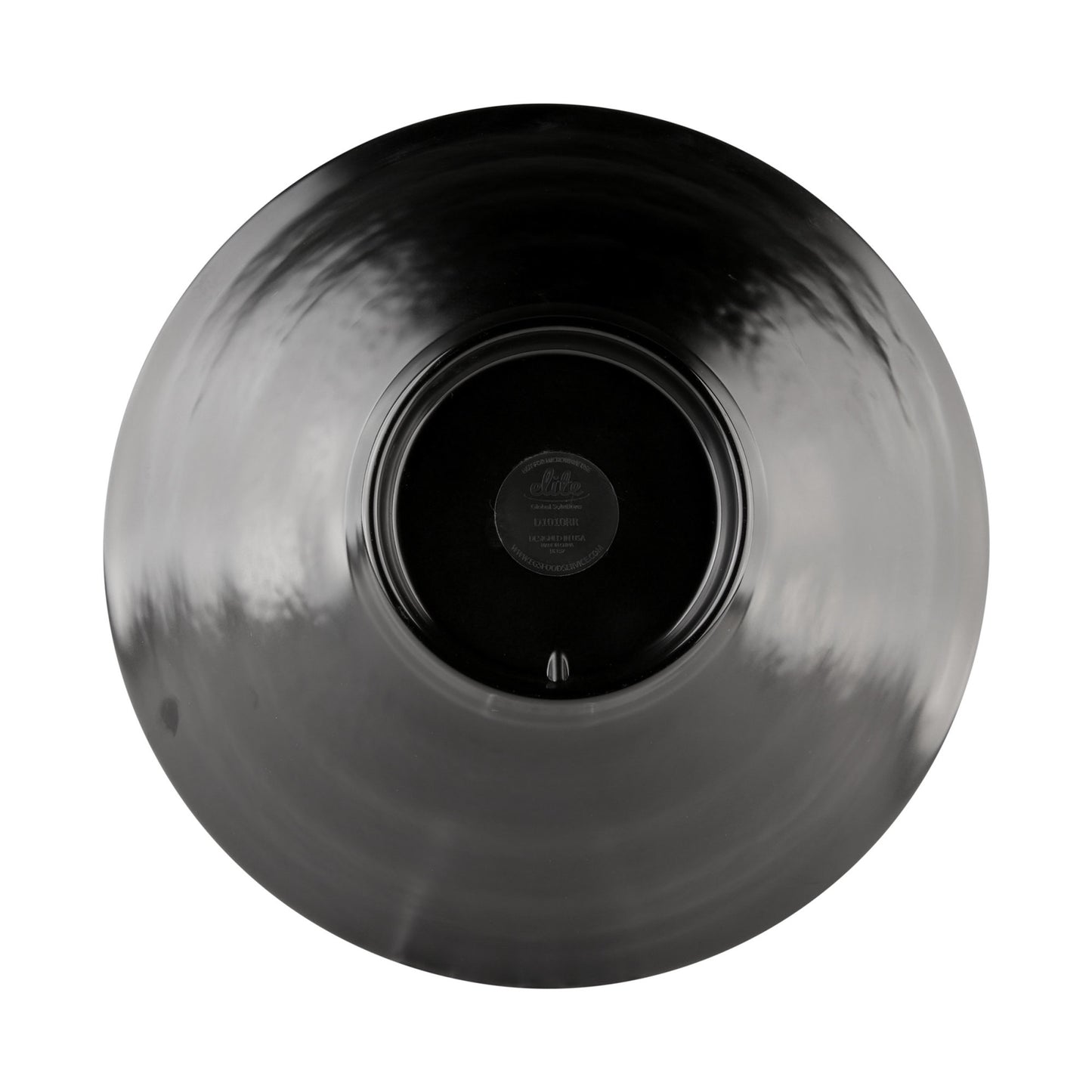 Melamine Bowl - Black Matte Finish Outside/Black Gloss Finish Inside