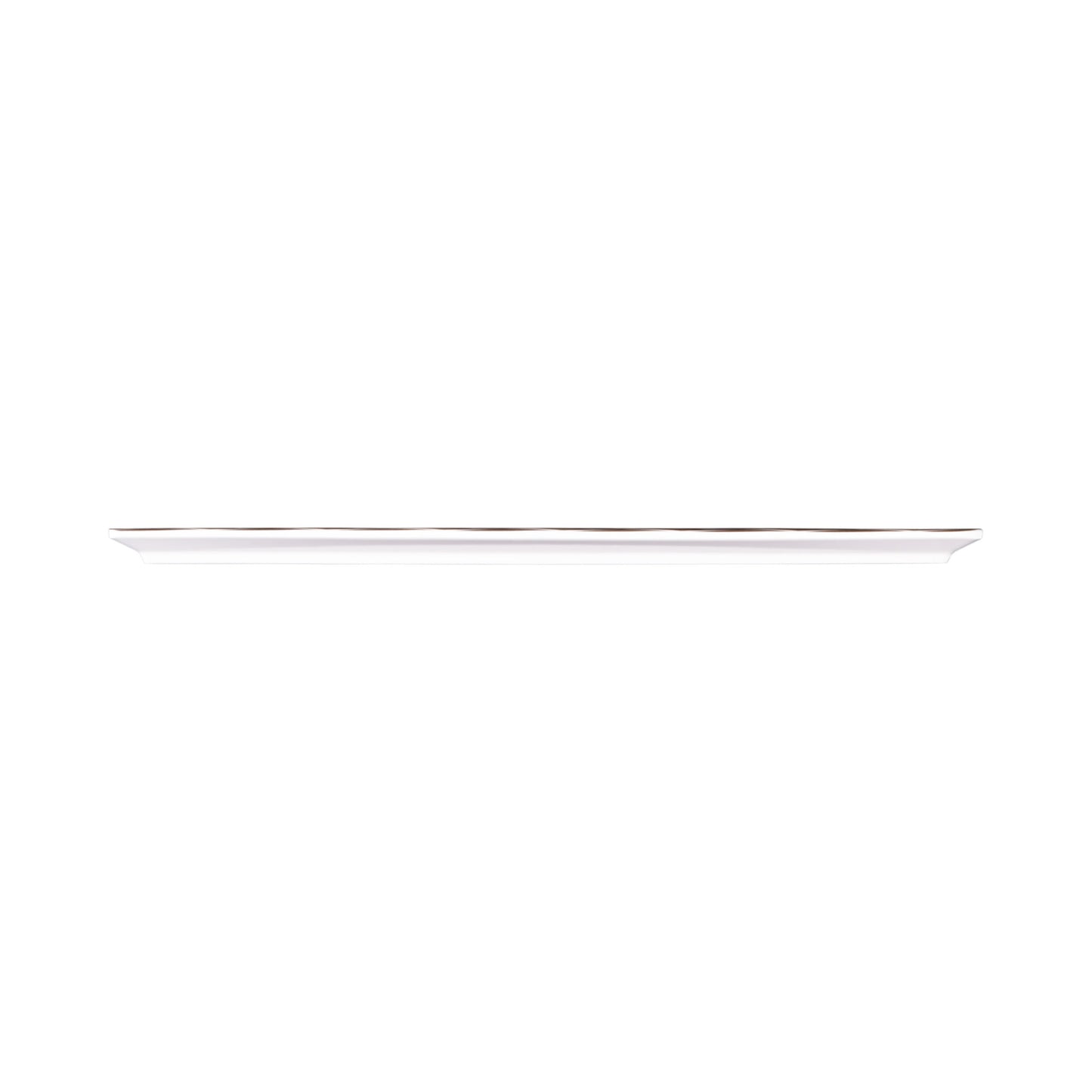 Melamine Rectangular Plate - White w/ Chocolate Decal